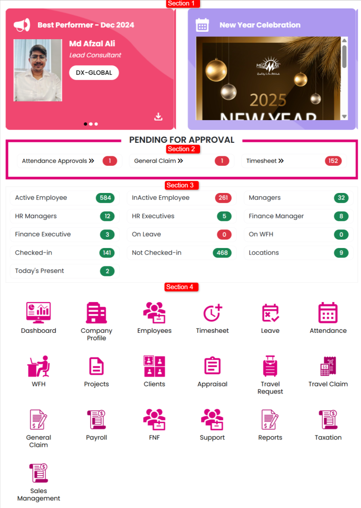 HRMS Dashboard for Managers